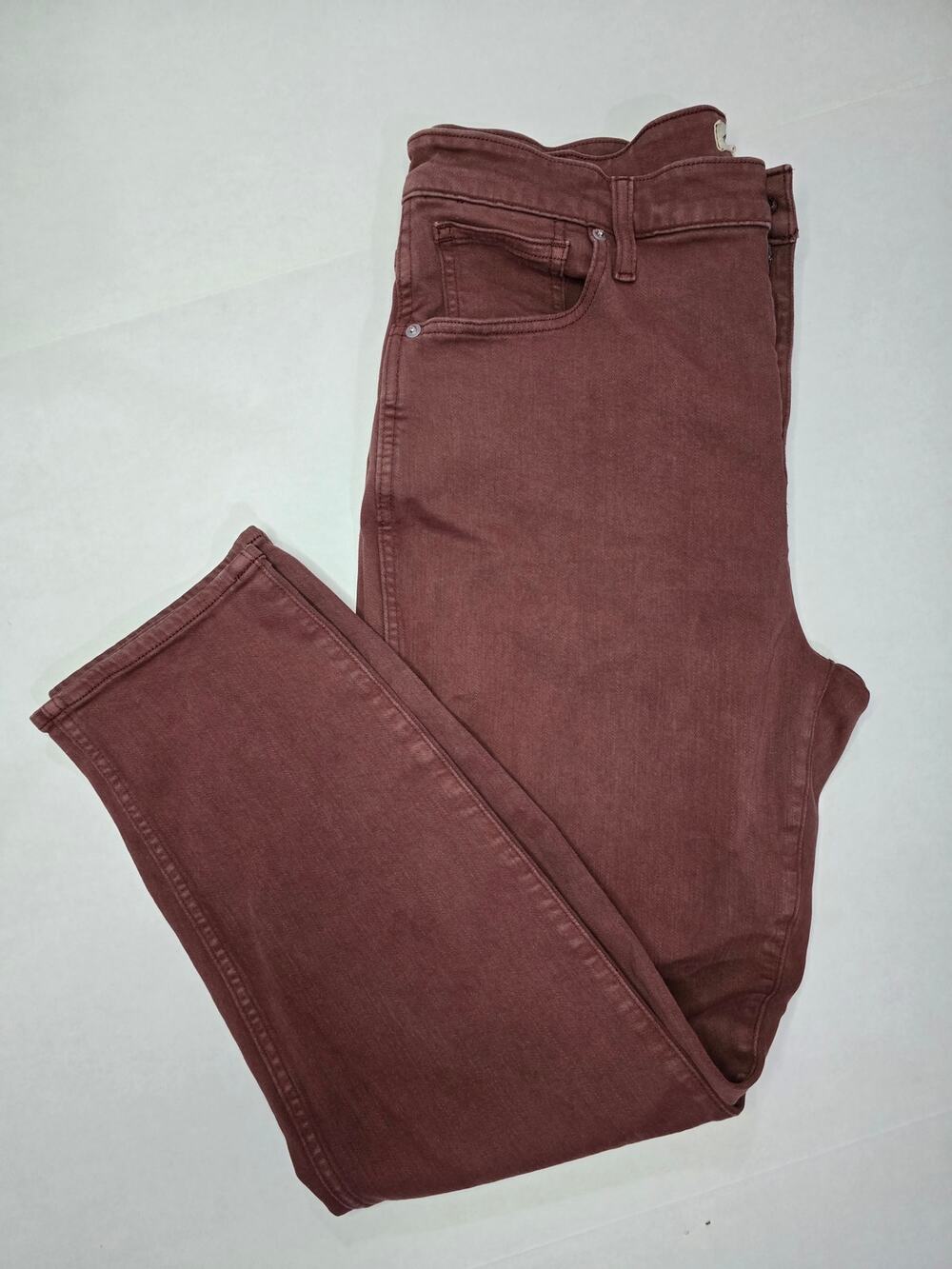 NWOT Madewell Stovepipe Jeans Women's Size 32 Dusty Rose High Rise Stretch Denim